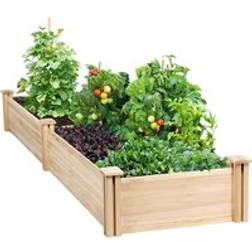 Yaheetech Wooden Raised Garden Bed Divisible Planter Box, Wood