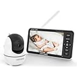 Twistshake Babymonitor med Kamera och ljud 5,5 tums 1080p Full HD-Skärm Tvåvägs Ljudkommunikation Övervakning av Omgivningstemperatur VOX Nattseende
