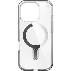 Speck Presidio Perfect Clear ClickLock Case with MagSafe for Apple iPhone 16 Pro Clear/Chrome