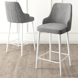 Corrigan Studio Pearlene Grey Bar Stool 105cm 16pcs