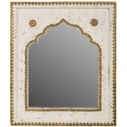 Alexandra House Living Mango Wood Golden/White Väggspegel 40x51cm