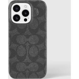 Coach Slim Wrap Signature Canvas Charcoal iPhone 16 Pro