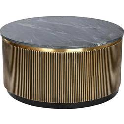 Home ESPRIT Marble Brass Multicolored Coffee Table 90.5cm