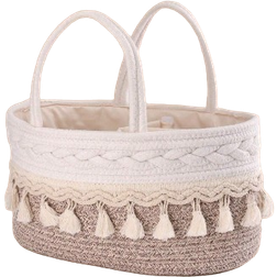 Shein Boho Baby Diaper Basket, Stylish Baby Diaper Organizer, Diaper Basket - Newborn Baby Shower Party List & Baby Essentials