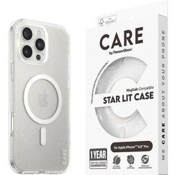 PanzerGlass Coque CARE Star Lit avec MagSafe iPhone 16 Pro Max Blanc