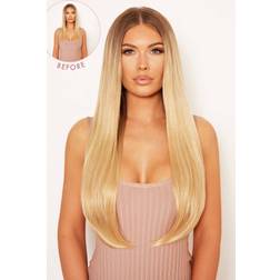 Lullabellz Thick Straight Clip In Hair Extension 24 inch Golden Blonde