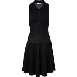 Alaïa Piquet Polo Dress - Noir Alaia