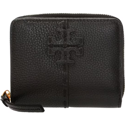 Tory Burch Logo Plaque Zipped Purse - Black