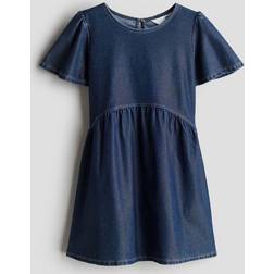 H&M Girls Blue Denim-look jersey dress 1½-2Y