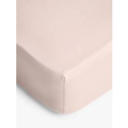 John Lewis Anyday Pure Cotton Deep Fitted Bed Sheet Pink (190x90cm)