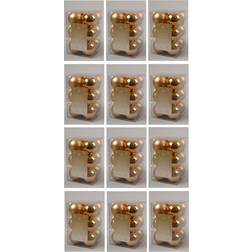 Shop4allsorts 12 Baubles Shatterproof Gold Christmas Tree Ornament 6cm 12pcs