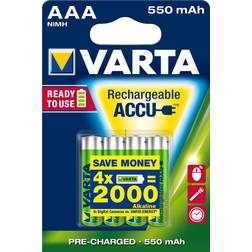 Varta AAA Accu Rechargeable 550mAh 4-pack