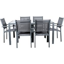 Alexandra House Living Spisebordsæt Med Stole 7 Dele Grey Dining Set 7pcs