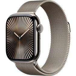 Apple Watch Series 10, Titanium, 42mm, GPS + Cellular, Milanese Loop