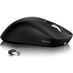 Attack Shark X3MAX 49g Superlight Mouse PAW3950 Gaming Sensor BT/2.4G Wireless/Wired 6 Adjustable DPI up to 42000 200 Hrs Battery Office Mice for Win11/Xbox/PS/Mac Black