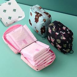 Shein SHEIN 1PC Portable Sanitary Napkin Storage Bag, Zipper Oxford Cloth Menstrual Pad Bag, Stylish And Practical Multi-Function Travel Storage Bag - Perfect For Toiletries, Sanitary Napkins, Lipstick Bag, Coin Purse, Portable Storage Bag,Travel Wash Bag For Girls Women Ladies,And Makeup For Teen Girls Women Ladies,Back To School,Office & School Supplies Christmas For Holiday Gift Giving,Boho Vibes