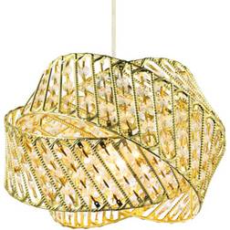 Happy Homewares Triple Ring Yellow Pendant Lamp 30cm