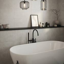 Johnson Tiles Marlow Grey & Beige Matt Cement 600 mm 300 mm - Pack Of 5