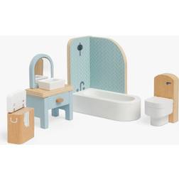 John Lewis Odney Wooden Doll's House Bathroom Furniture Set