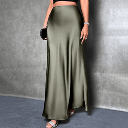 Shein Damen Rock mit hoher Taille und Fischschwanz-Saum in Unifarbe