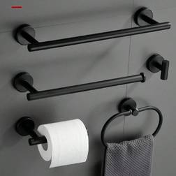 Shein Stainless Steel Towel Bar With Punch Installation, Bathroom Towel Rack, Paper Towel Rack, Punch Hook Multi-Functional Storage Rod, 1pc