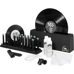 Big Fudge Vinyl Record Cleaner Kit - Cleaning Machine, Solution Fluid, Brush, Drying Racks