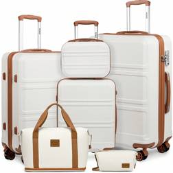 Shein Piece Travel Luggage Set Lightweight ABS Hard Suitcases With Wheel Design And TSA Combination Lock