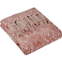 Paoletti Durelle Printed Throw Coral 130 x 170 cm Blankets Orange, Pink (169.9x130cm)