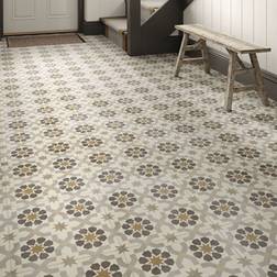 Troy Multi Matt Patterned Porcelain Indoor Wall & Floor Tile 330 mm Pack Of 9