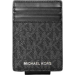 Michael Kors Cooper Signature Logo Money Clip Card Case - Black