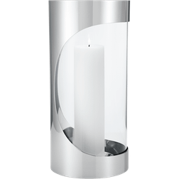 Georg Jensen Chrome Contours Silver/Transparent Lysestage 33cm