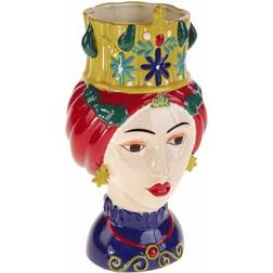 WERNS Sicilian Female Bust Red/Yellow Vase 35.5cm