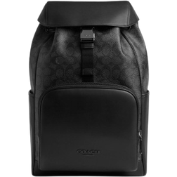 Coach Racer Backpack In Signature - Gunmetal/Charcoal/Black