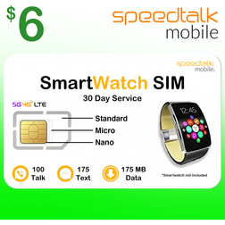 SpeedTalk Sim Card Kit for 5G 4G Lte Smart Watch