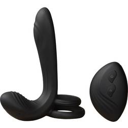 Sinful 2-in-1 Couples Penisring med G-punkt och Klitoris Stimulering Svart