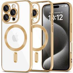 Tech-Protect iPhone 16 Mobilskal Magsafe Magflex Shiny Guld TheMobileStore MagSafe-Tillbehör