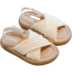 Shein Girls' Casual Sandals New Arrival Summer Flat Shoes For Little & Big Kids, Children's Beach Shoes For Girls