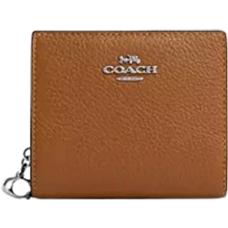 Coach Snap Wallet - Pebbled Leather/Silver/Light Saddle
