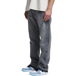 2Y Studios Arun Open Hem Straight Jeans - Grey
