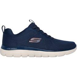 Skechers Men's Summits Eckler 11.0 Wide Navy/Orange Textile/Synthetic Vegan