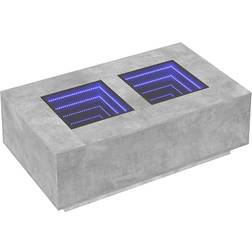 vidaXL Infinity LED Rectangular Concrete Grey Mesa de Centro 69x116cm