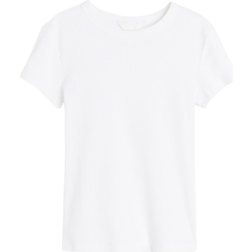 H&M Ribbed T-shirt - White