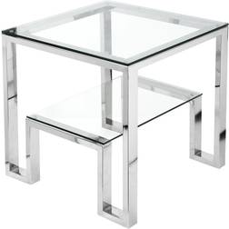 Bed Bath & Beyond Laurence High Polish Steel/Transparent Small Table 24x24"