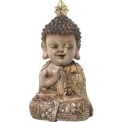 Alexandra House Living Buddha Brown/Gold Figurine 23cm