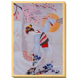 Romimex Painting Canvas Geisha Multicolour Arte enmarcado 50x70cm