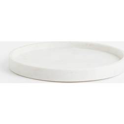 H&M Rund I Marmor - Hvid Serveringsbakke 25.5cm