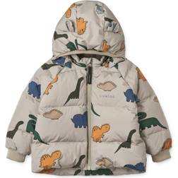 Liewood Baby's Polle Down Puffer Jacket - Dinosaurs/Mist