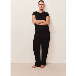 H&M Dame Sort T-shirt bomull