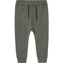 Name It Kid's Merino Wool Pants - Mulled Basil