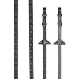 LeMieux Magna Grip Rubber Reins - Black/Silver